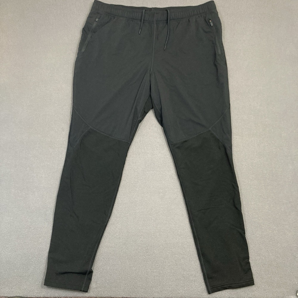 Icebreaker Pants Mens XXL Black Tech Trainer Hybrid Merino Hiking Drawstring